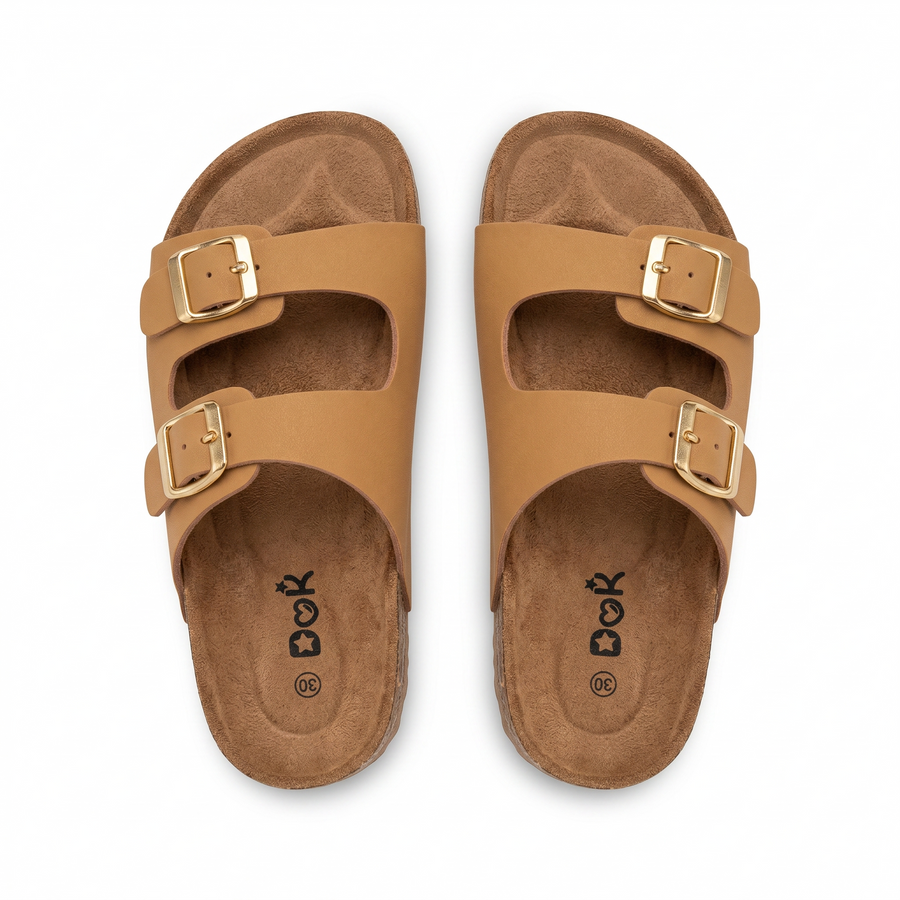 Sandales Fille Camel Double Bride Ook – Importées d'Espagne 🇪🇸