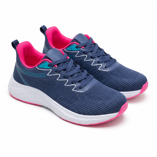 Sneakers Femme Running Memory Insole Fuchsia & Bleu Marine – Bombas Maroc