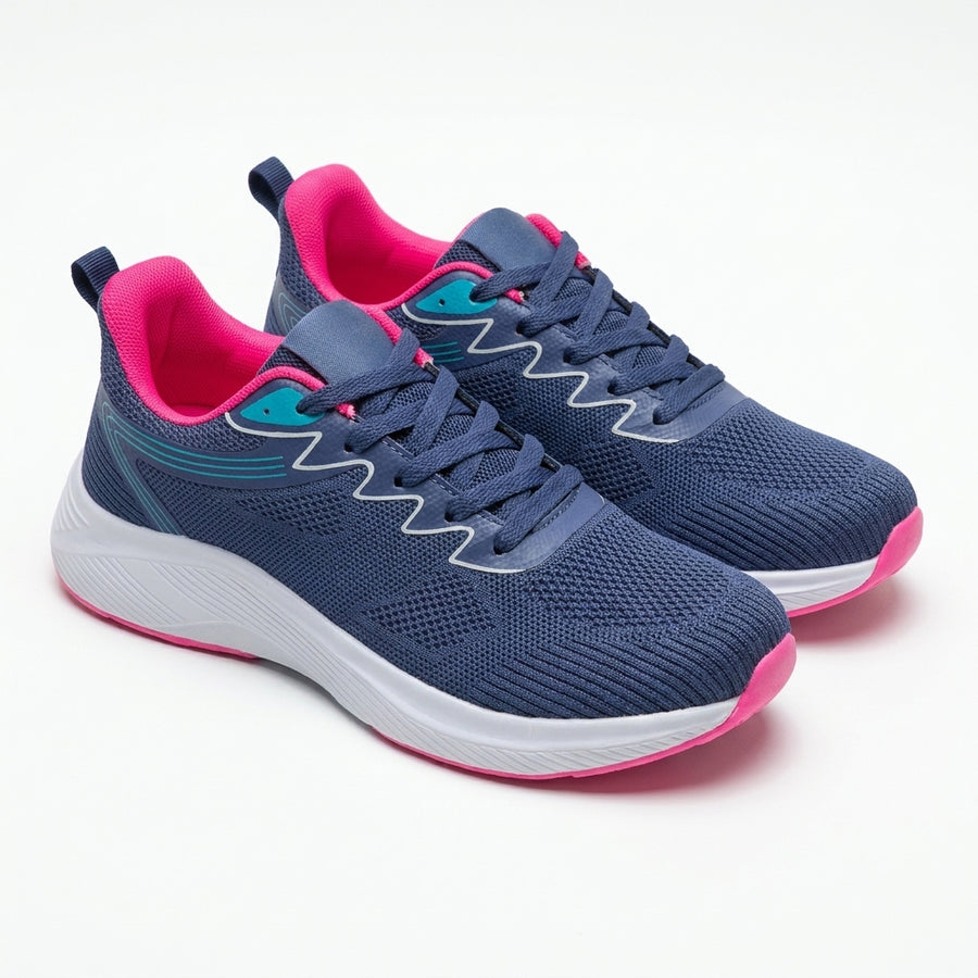 Sneakers Femme Running Memory Insole – Importées d’Espagne 🇪🇸 – Fuchsia & Bleu Marine