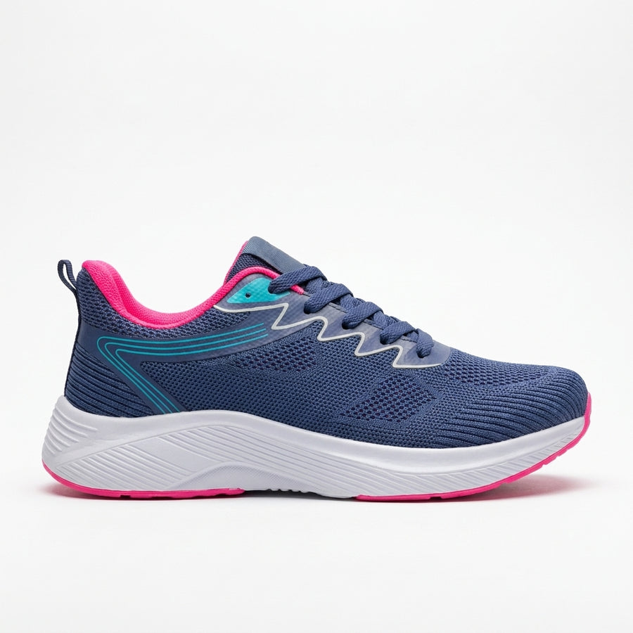 Sneakers Femme Running Memory Insole – Importées d’Espagne 🇪🇸 – Fuchsia & Bleu Marine