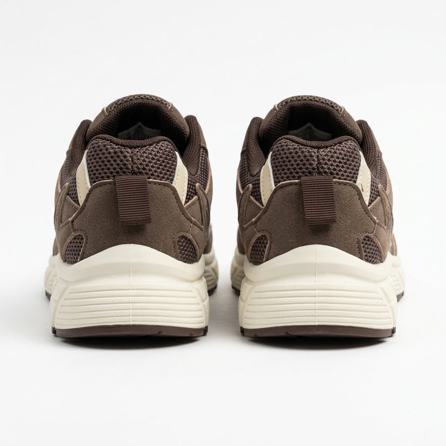 Sneakers Femme Running Rétro – Marron Chocolat