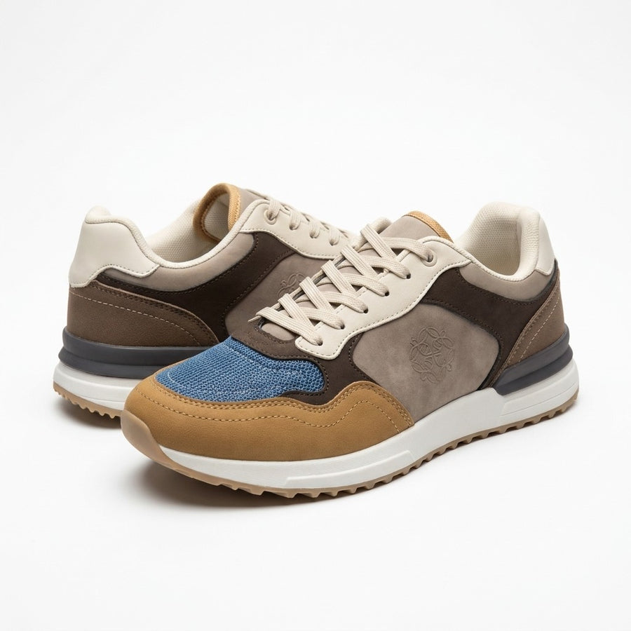Sneakers Homme BeeStrid – Importées d'Espagne 🇪🇸 – Taupe & Camel