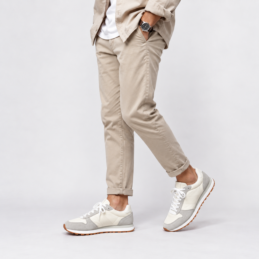 Sneakers Homme C'M – Importées d'Espagne 🇪🇸 – Gris & Beige