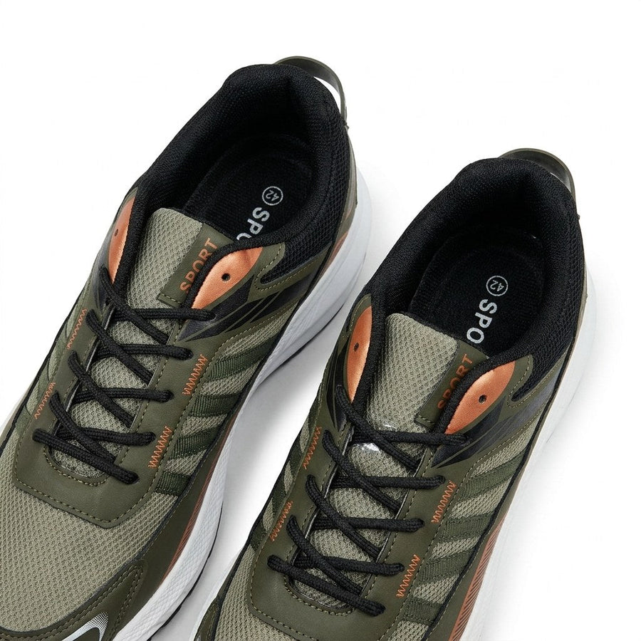 Sneakers Homme Running – Importées d’Espagne 🇪🇸 – Cuivre & Kaki