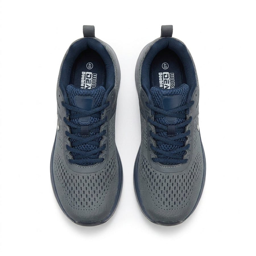 Chaussures de Sport Homme Pieds Larges Double Memory – Gris