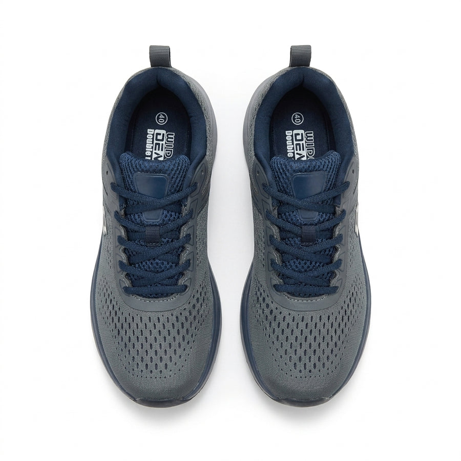 Sneakers Sport Double Memory Wide Fit – Importées d’Espagne 🇪🇸 – Gris
