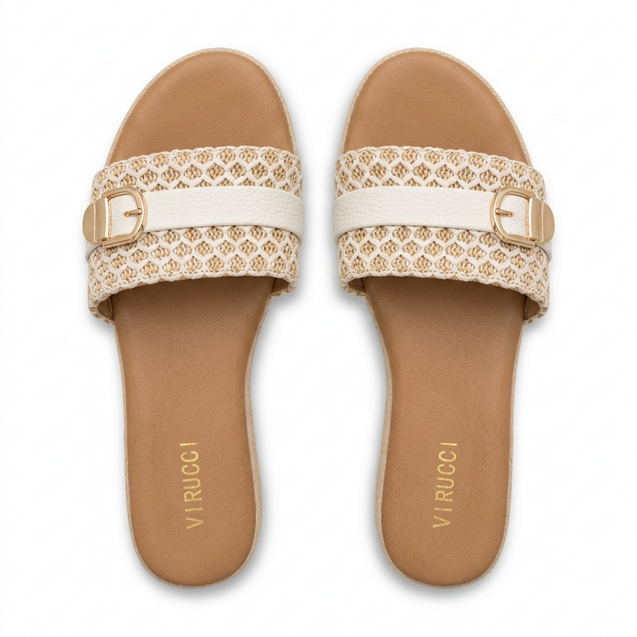Sandales Compensées Virucci Tressées Beige – Importées d'Espagne 🇪🇸