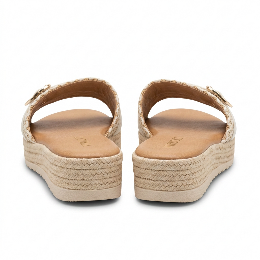 Sandales Compensées Virucci Tressées Beige – Importées d'Espagne 🇪🇸
