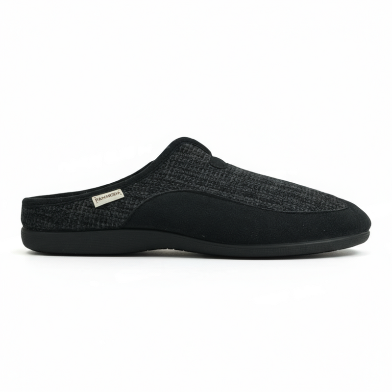 Chaussons Homme Hiver Noir Texturé – Importé d’Espagne | PN247581